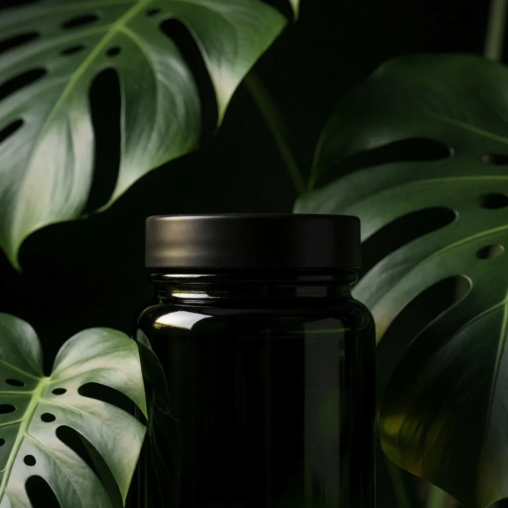 Natural supplement bottle