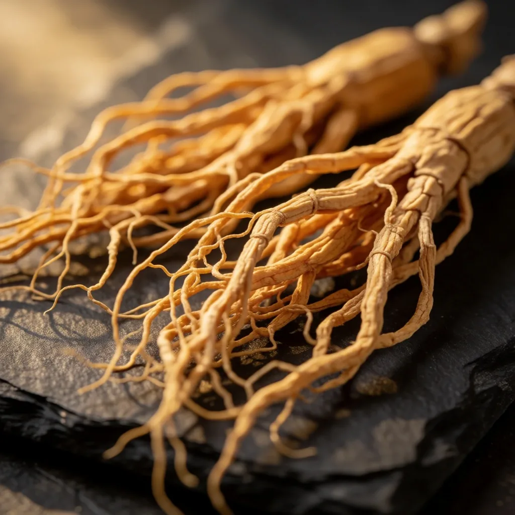 Dried ginseng roots
